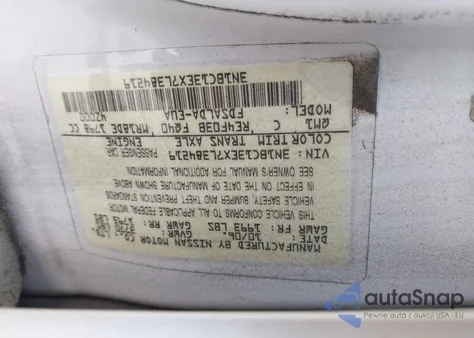 2007 Nissan Versa S/Sl из США, поврежденный, VIN 3N1BC13EX7L384219